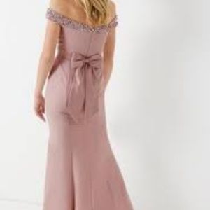 nwt asos maya fishtail bow sequin maxi dress us 2